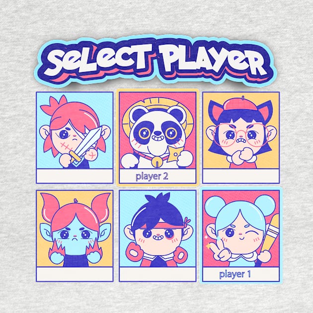 Otaku select player gamer Kawaii character by TEEVEETEES